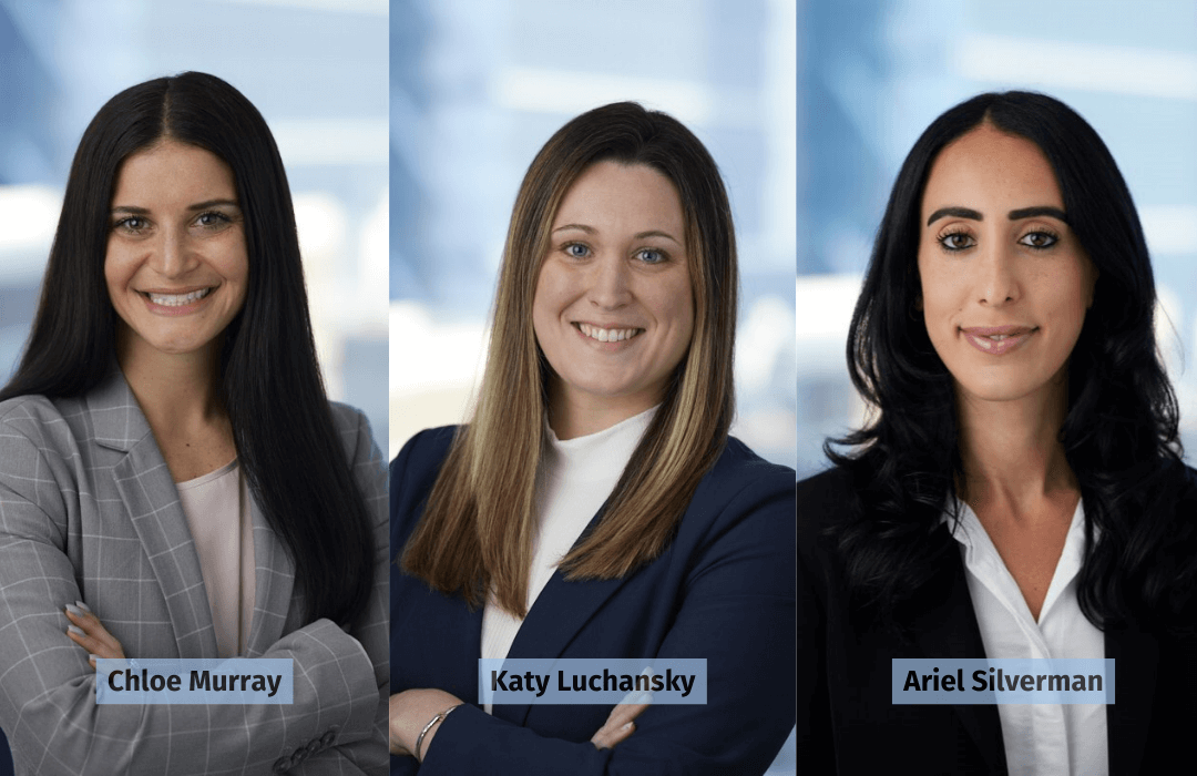Stern & Cohen leading workers compensation section of the philadelphia bar association - Pictured Attorneys Chloe Murray Katy Luchansky and Ariel Silverman
