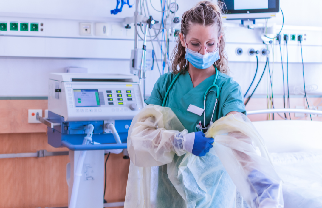 Nurse returning to light duty work in a Pennsylvania hospital after a workplace injury, representing modified duty under workers’ compensation laws.